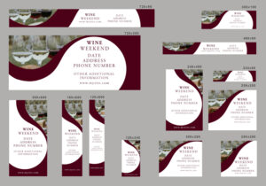 # wine days editable banner template set of 13 PSD