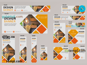 # apartment one editable banner template set of 13 PSD